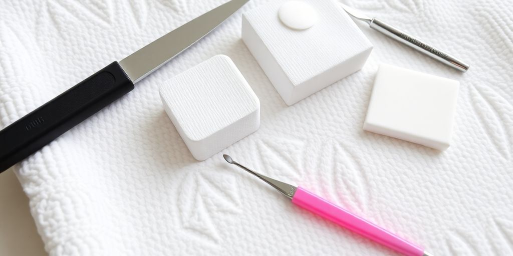 Tools for safe gel nail removal at home.