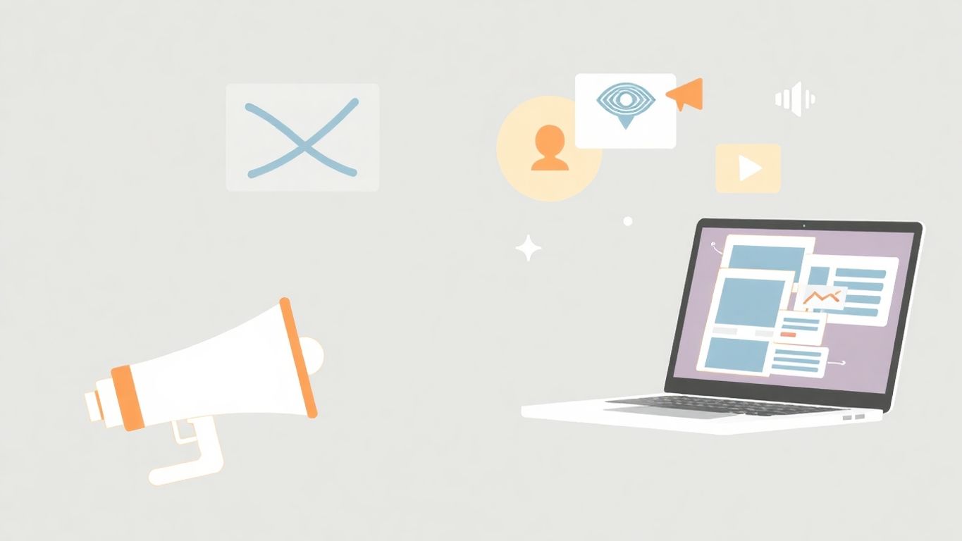 Illustrasjon av tradisjonell og digital markedsføring.