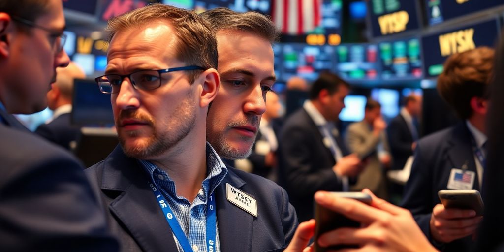 Traders engaged in intense options trading activity.