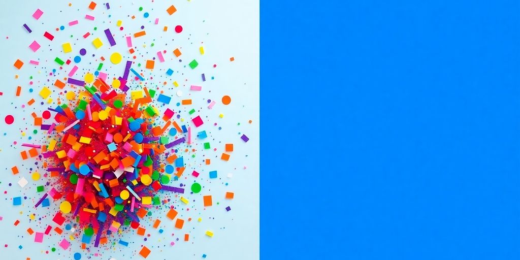 Brand consistency visual metaphor comparing creative chaos and organized unity.