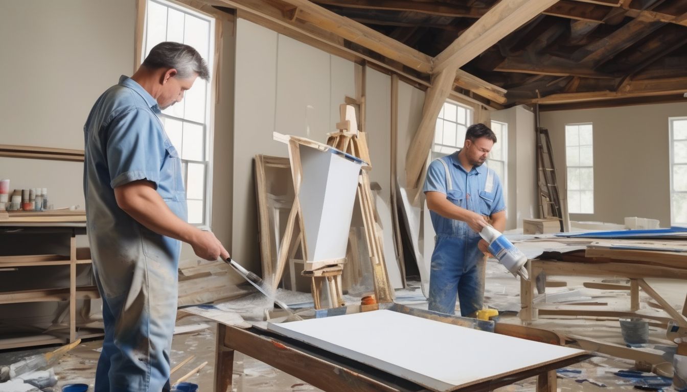 professional painters assessing quality materials equipment