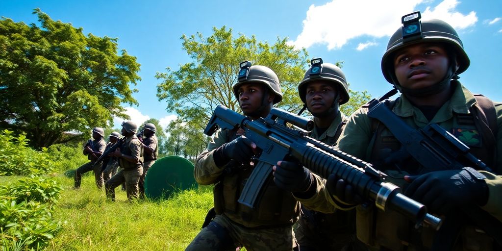 Forces rwandaises en intervention au Mozambique.