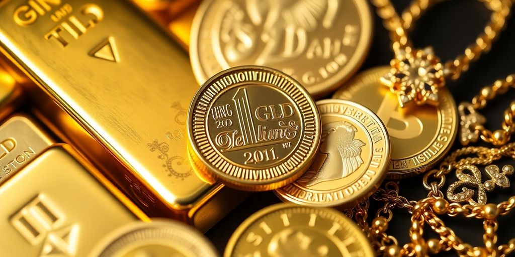 金条、金币和珠宝。