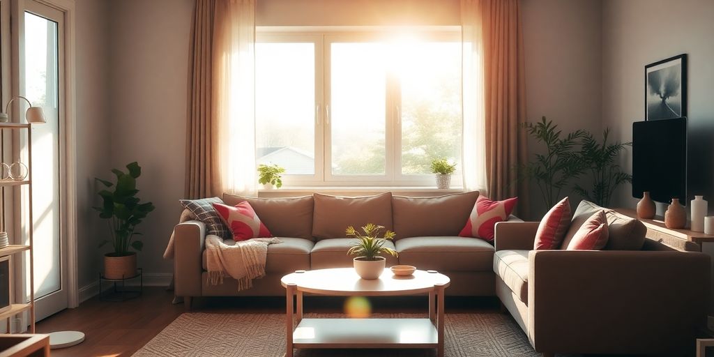 Hogar seguro y confortable con luz natural.
