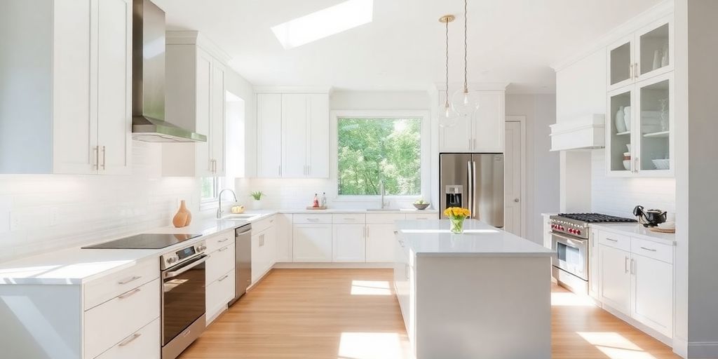 Modern kitchen renovation in Buckhead home.