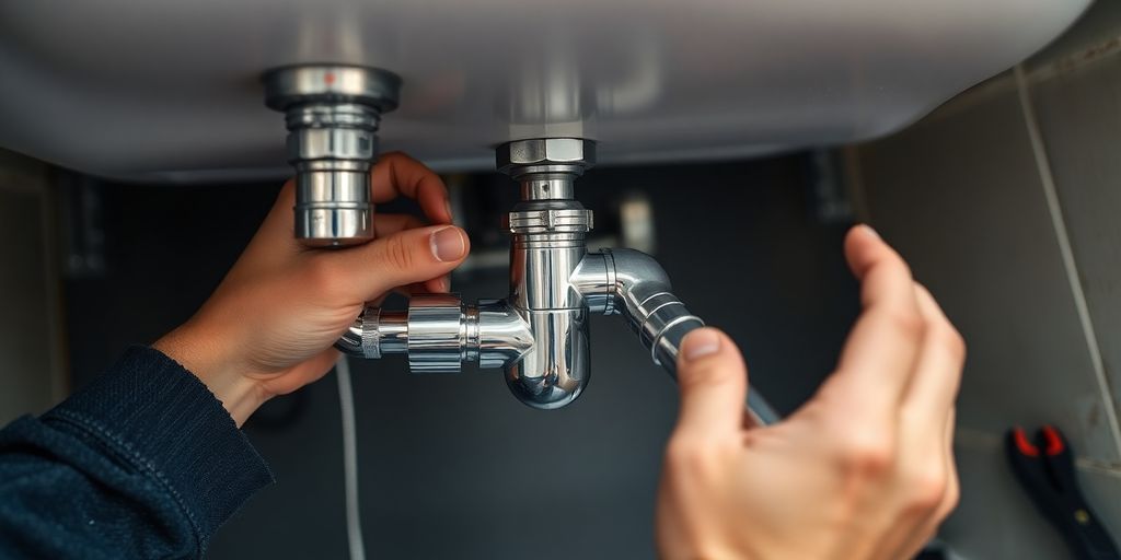 Installing sink waste system parts