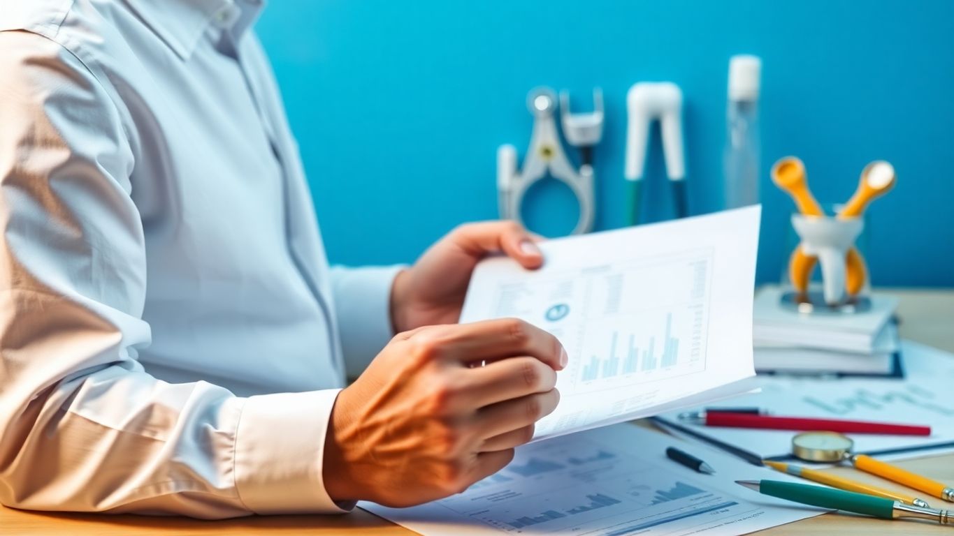 Beyond Bookkeeping: Comprehensive Accounting Services For Dental &Amp; Medical Professionals By Healthcare Accountants Accountant With Medical Tools, Illustrating Healthcare Financial Services.