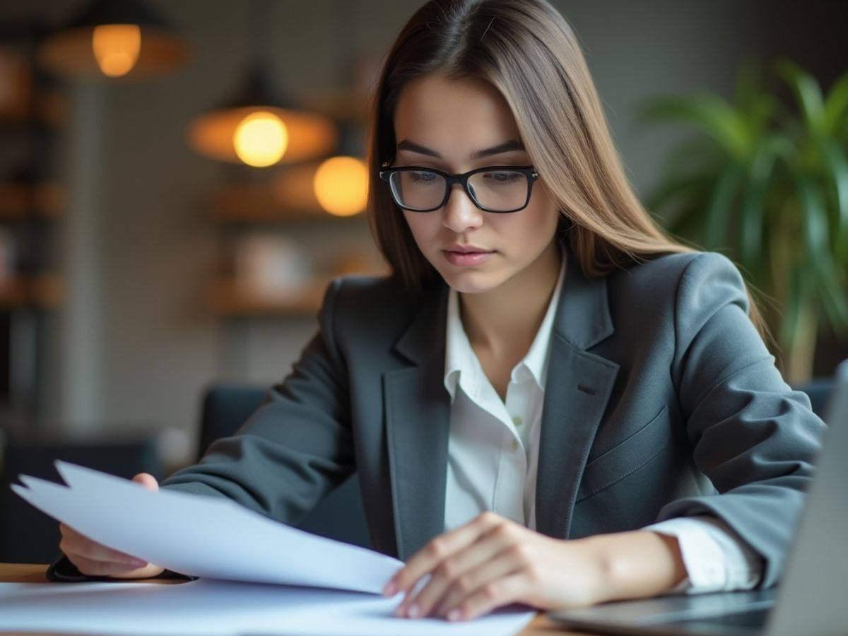Student preparing for scholarship interview with notes and laptop.