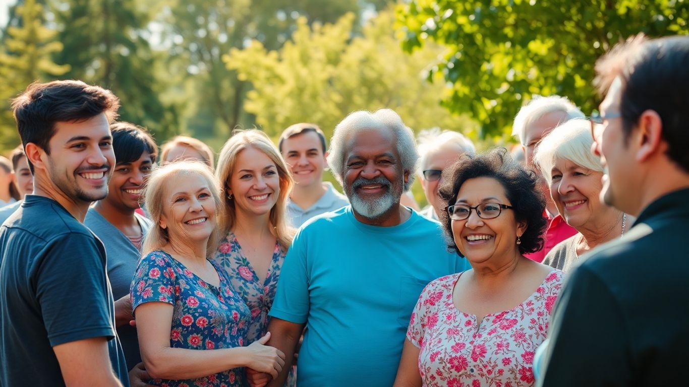 Oameni fericiți și sănătoși, comunitate, soare.