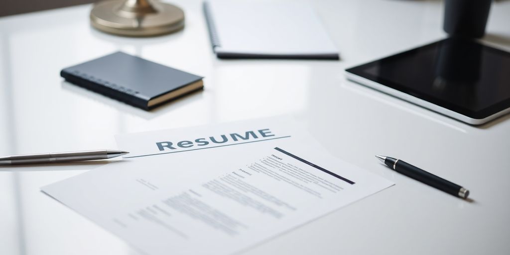 Office manager resume on a desk.