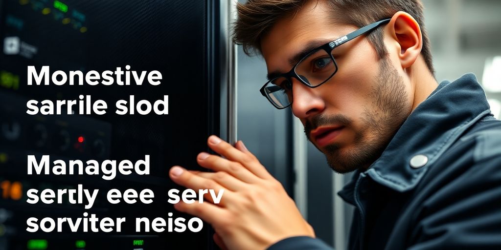 Technician inspecting server room for early issue detection.