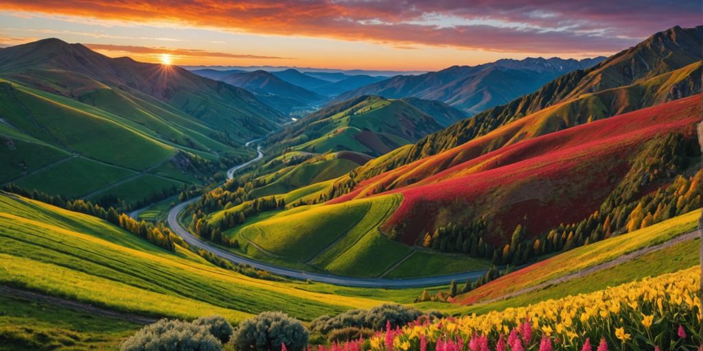 High-definition camera capturing vibrant landscape