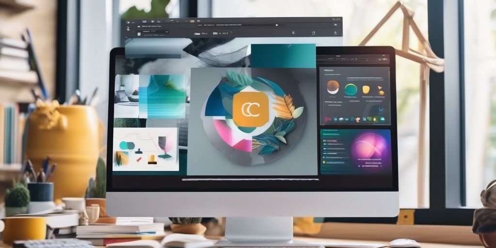 online education design tools, e-learning creative workspace, instructional design digital tools, Canva interface on computer screen
