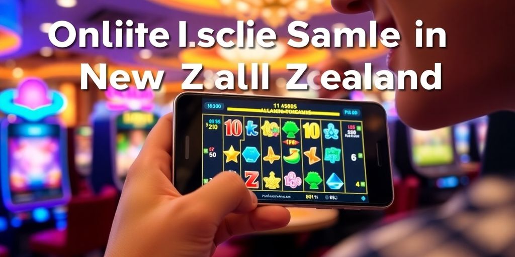 Person playing mobile casino games in a lively setting.
