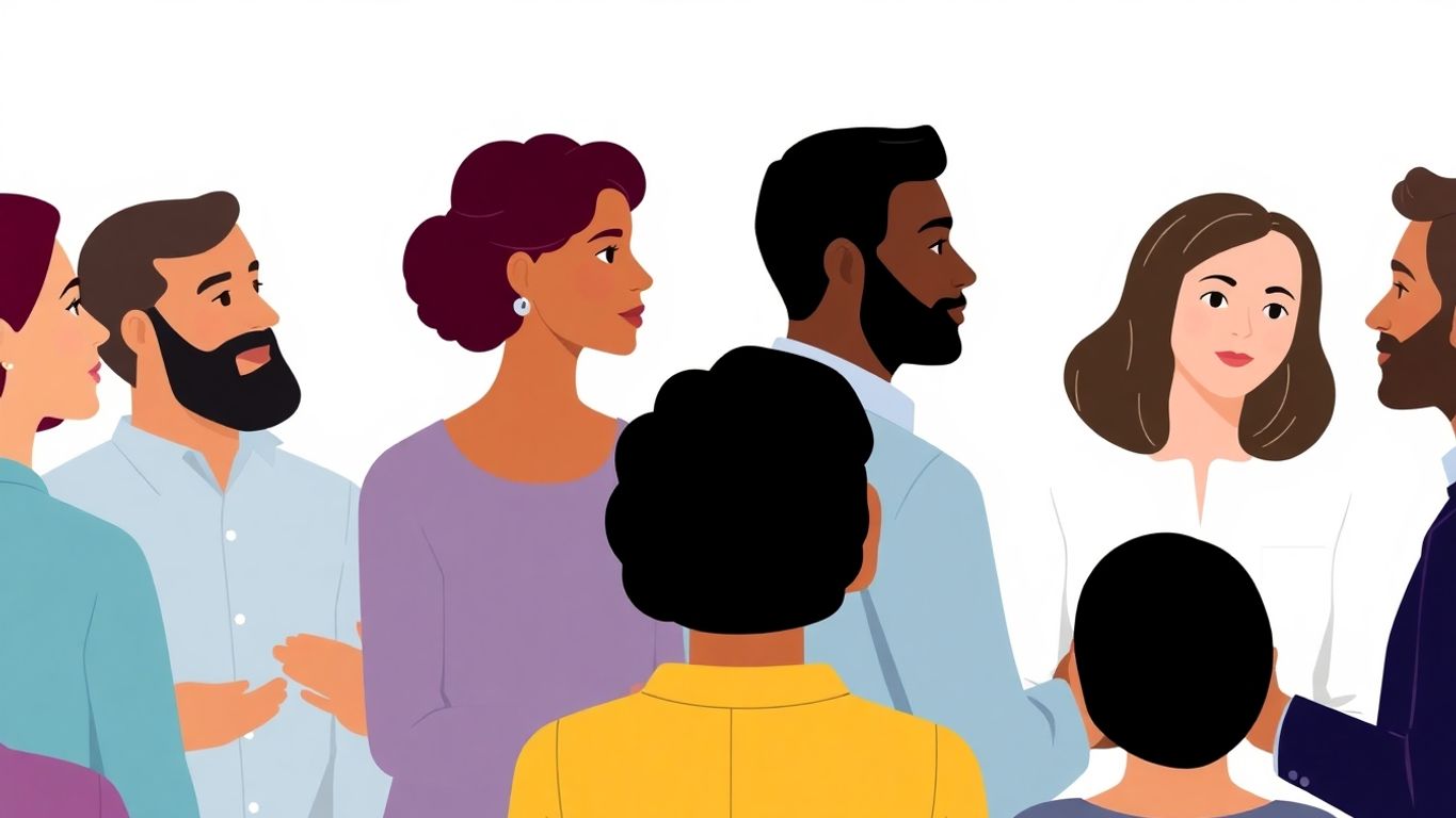 Mennesker som diskuterer målgruppen i markedsføring.