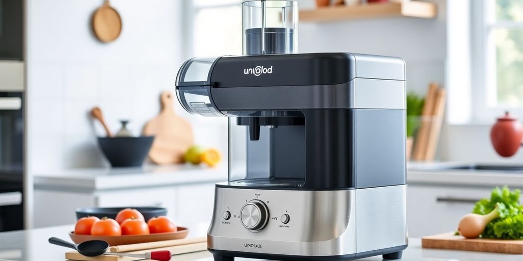 Unold 48845 Küchenmaschine in einer modernen Küche.