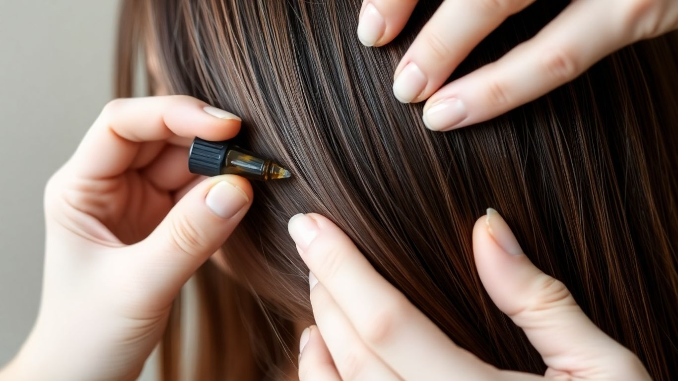 Woman receiving scalp peptide treatment for hair growth