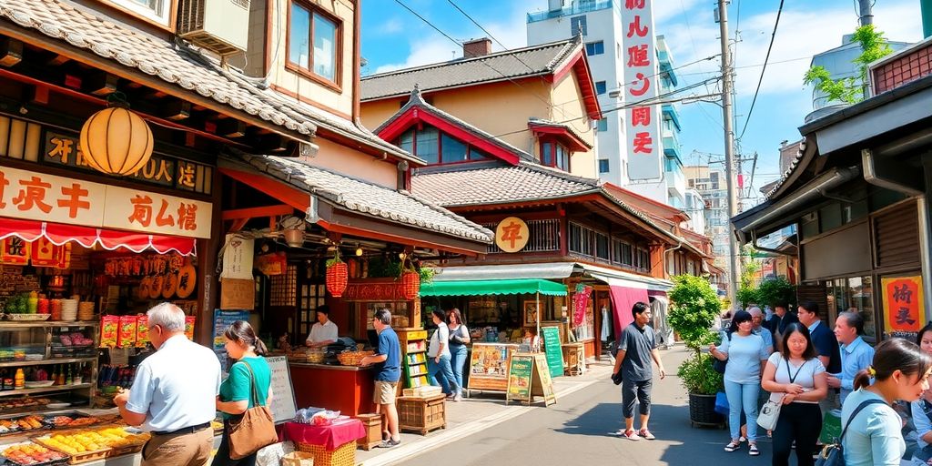 Tokyo street scene showcasing local culture and vibrant life.