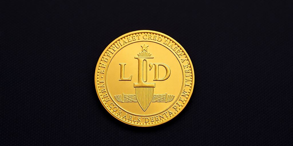 Image d'une pièce Louis d'or en gros plan.