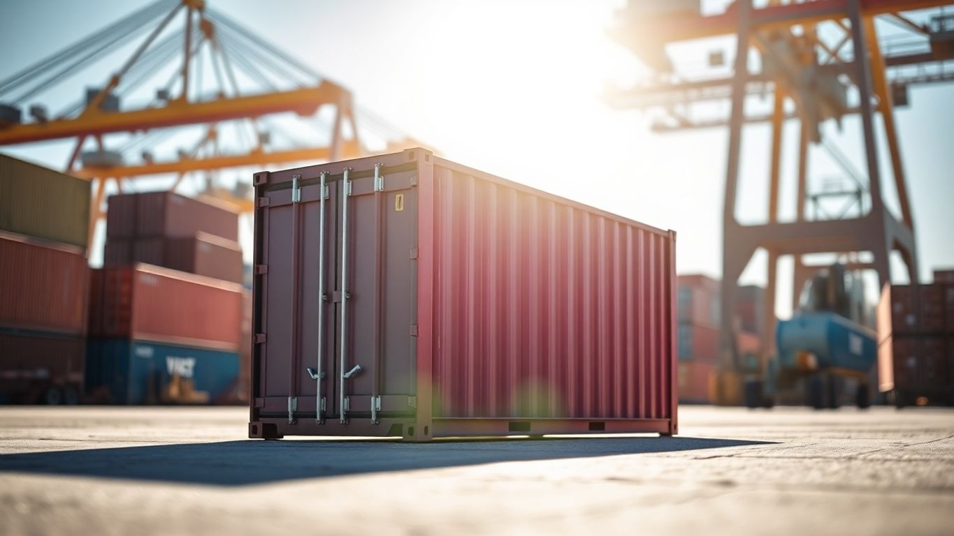 Small 10ft container, sunny port.