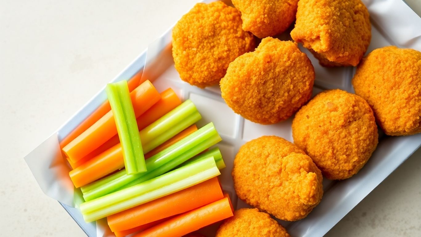 Wendy’s crispy chicken nuggets with carrot and celery sticks