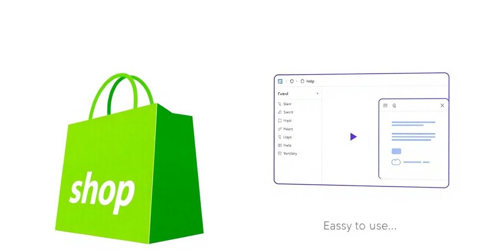Ikona Shopify a snadné rozhraní platformy.