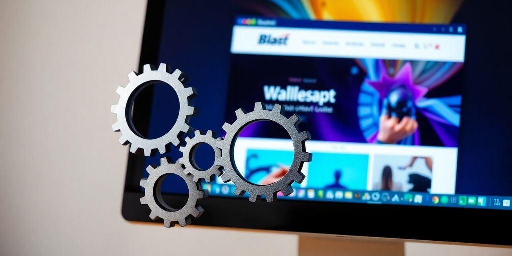 Web design, business, gears, growth, optimization.