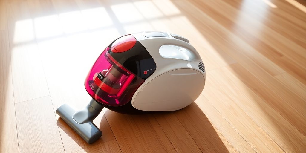 Miele Triflex HX 2 Staubsauger auf Holzfußboden.