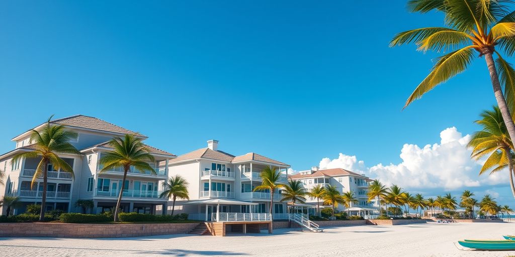 Luxurious beachfront properties in Surfside, Florida.