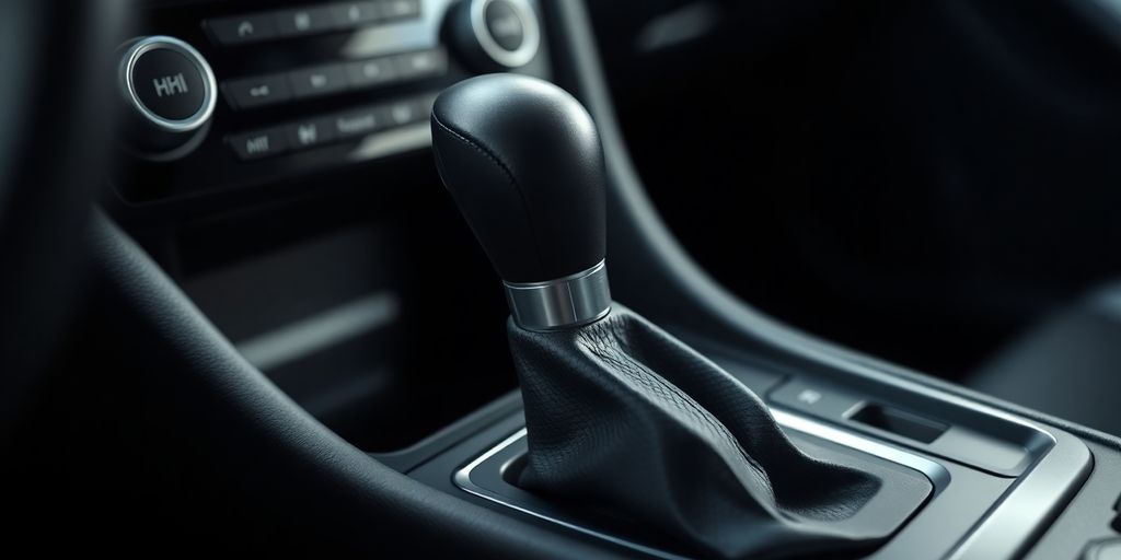 Boîte manuelle avec levier de vitesse stylisé pour la reprogrammation.