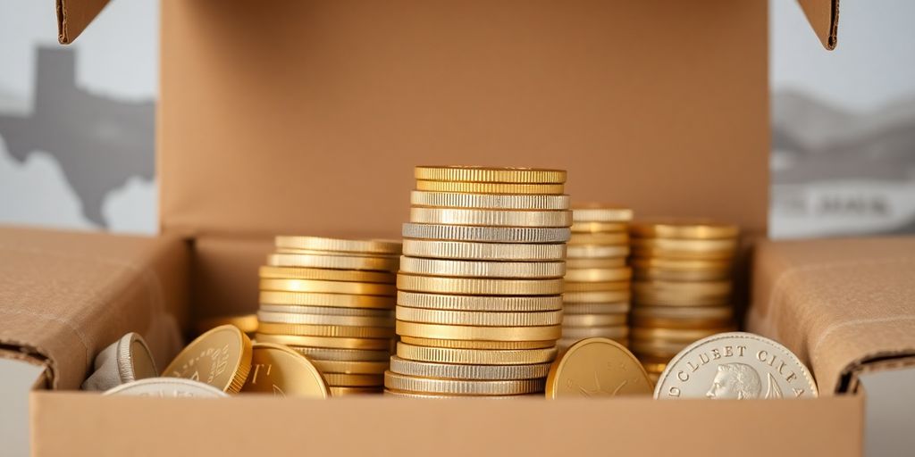 Secure coin delivery in Texas.