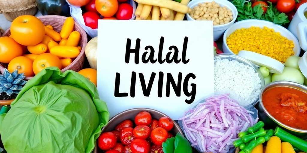 อาหารฮาลาลสดและสีสันที่หลากหลาย