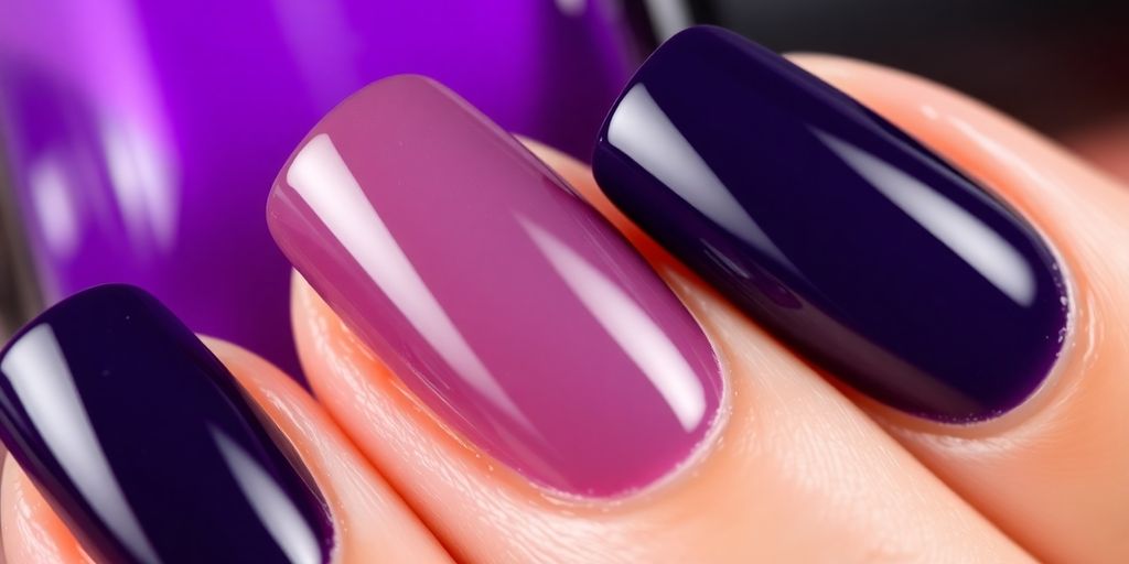 Unhas com esmalte em gel brilhante e duradouro.