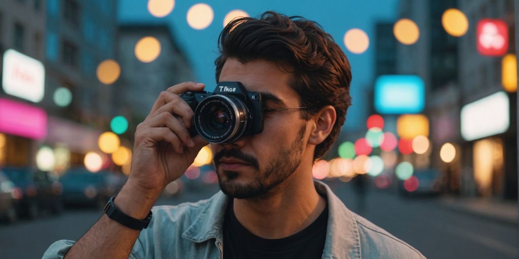 Pessoa com dinheiro e ícones do TikTok