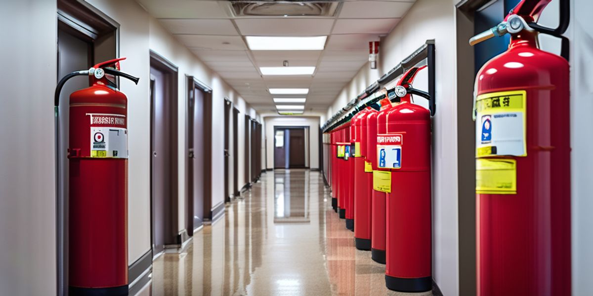 עמדת מטפים בבניין משותף