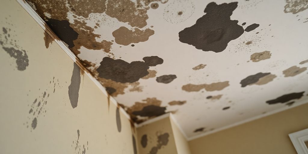 Photograph of mold damage in a residential home.