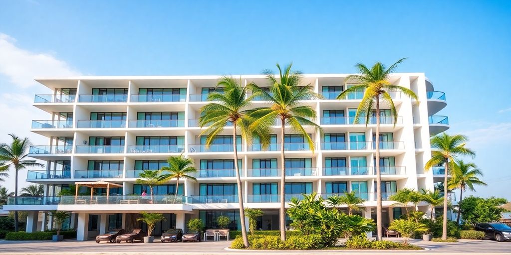 Modern beachside condo in Pattaya, Thailand.