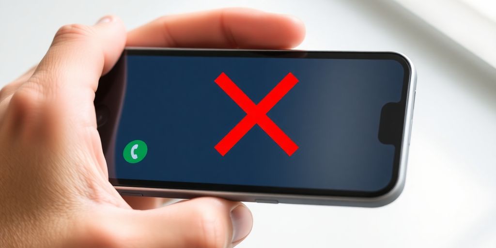 Téléphone, main qui bloque, et croix rouge.