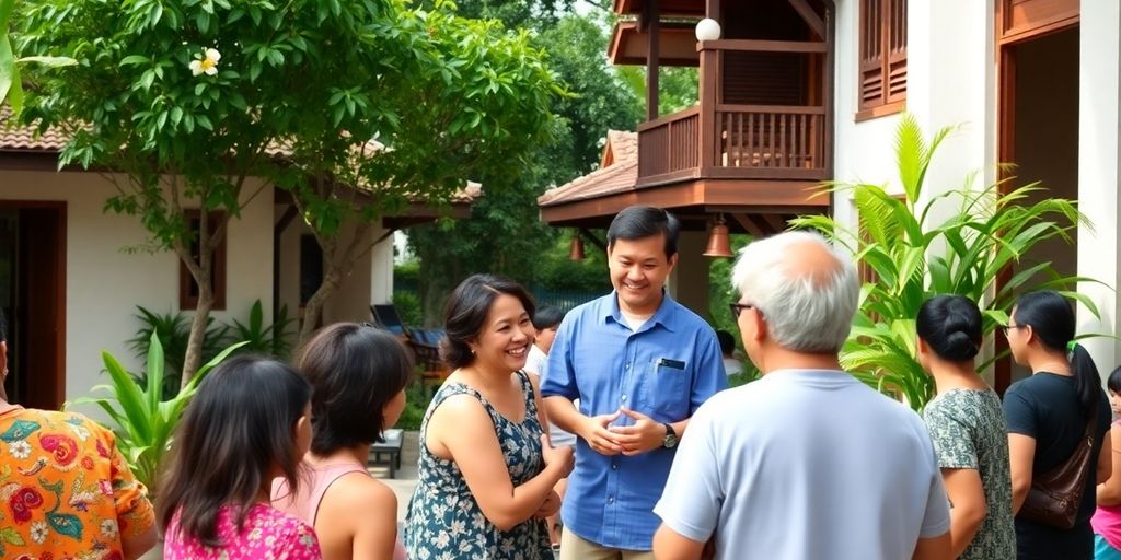 Community interaction in Phuket with locals and investors.