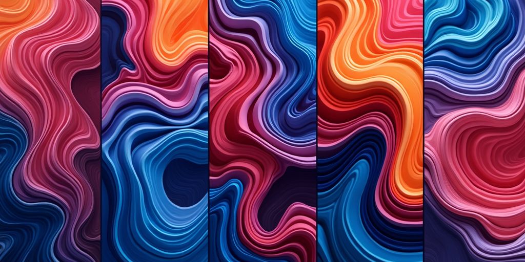 Vibrant 3D wallpapers for iPhone showcasing unique designs.