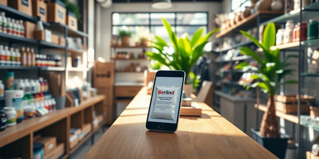 Online shopping cart filled with eco-friendly products.