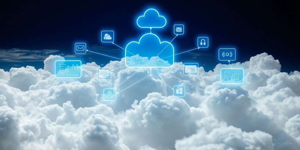 Cloud software connecting business operations.
