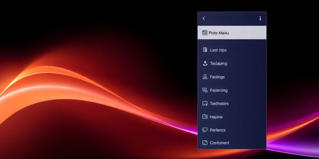 Animated drop down menu expanding smoothly.