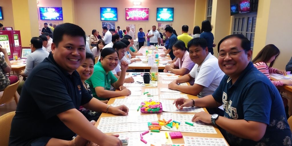 Players enjoying a Bingo Plus game in Lubao.