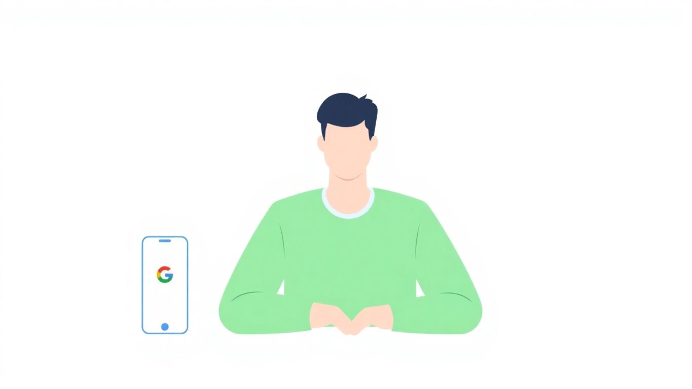 Person som oppretter en Google for Business-konto.