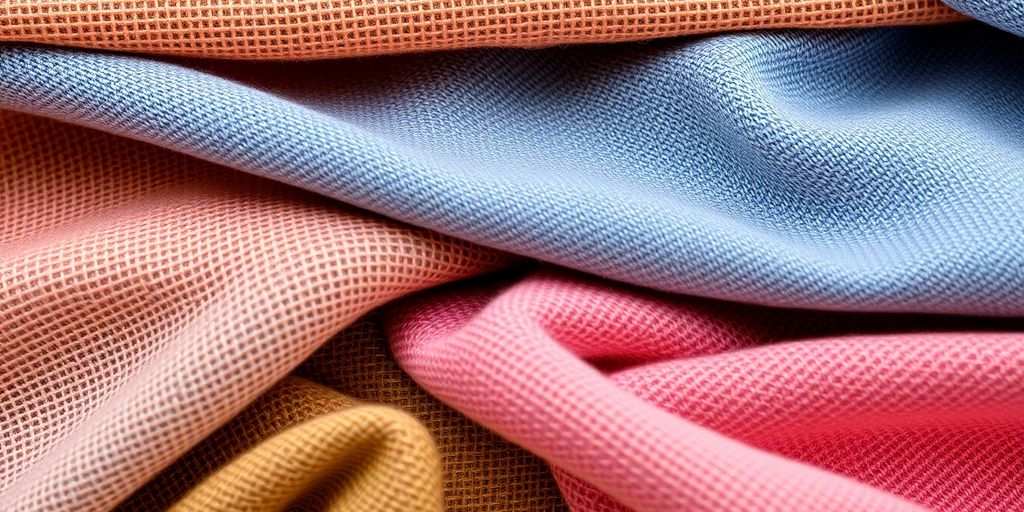 Various fabric textures and garment details.