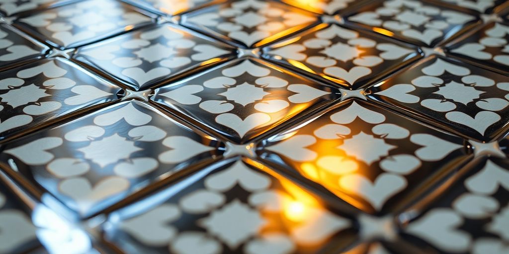 Glossy European tile floor