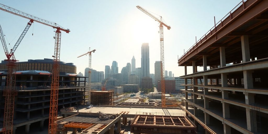Construction site with Buckhead skyline