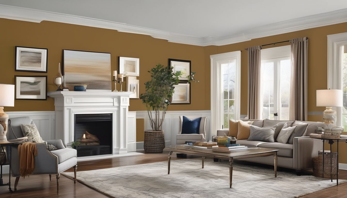 professional home painting with various paint colors and rooms