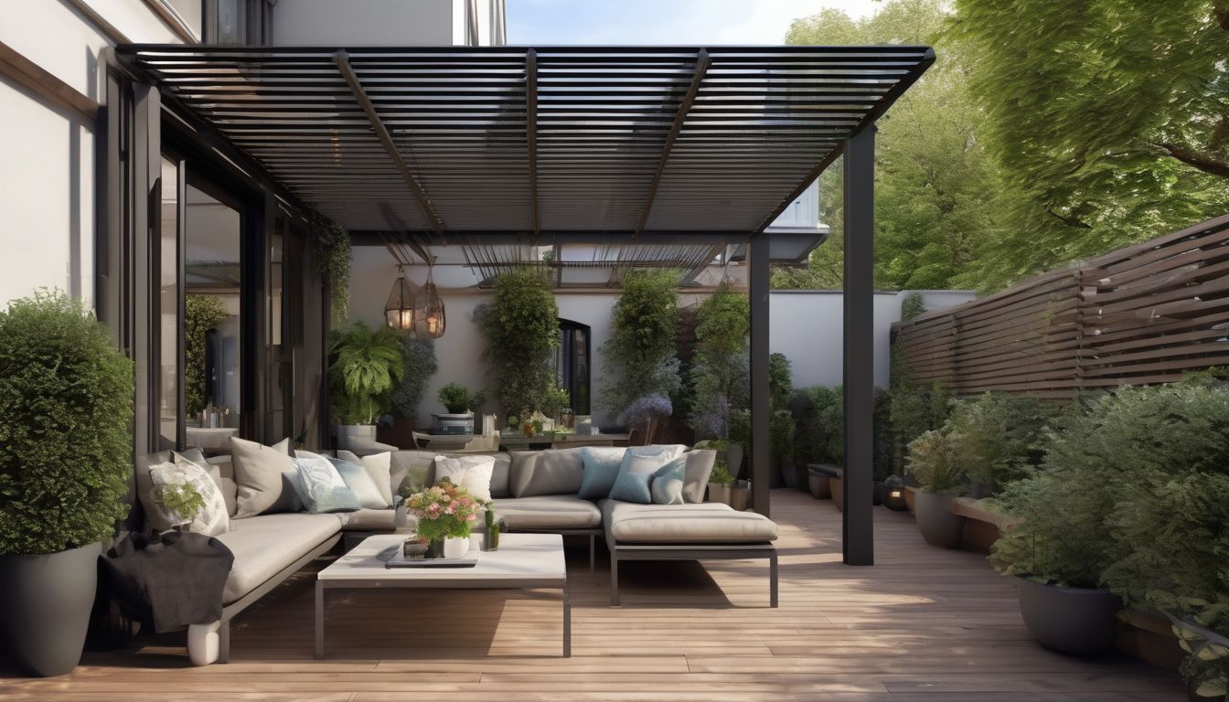 outdoor pergola London apartment